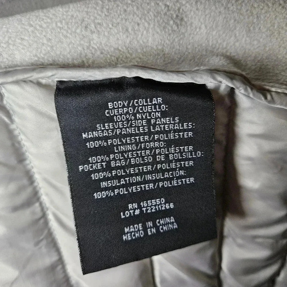 32°Degrees Silver Zip Front Puffy Jacket-Polyester/Nylon-Size XXL - Picture 5 of 5